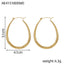 极简风风竹纹水滴形耳环小众设计感通勤气质金色百搭耳饰